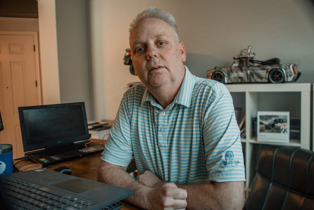 Nate Kennedy, photographed in his home in Gilbert, Arizona, on July 12, 2024. Photo by Noemí Gonzalez for Votebeat.